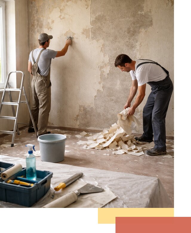 Снятие старых обоев в Раменском быстро и качественно