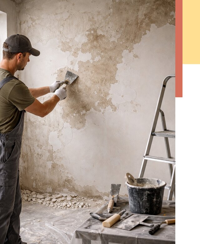 Снятие старой шпаклевки в Раменском от 1876 руб. — быстро и недорого | ОТДЕЛОЧНИК-Рмн