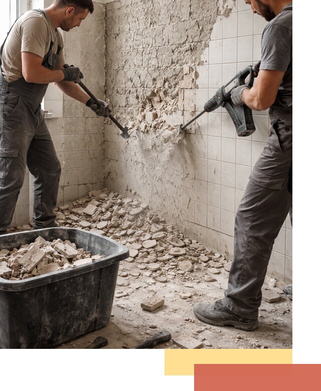 Демонтаж плитки со стен в Раменском быстро и аккуратно