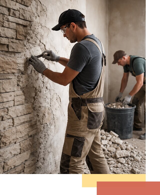 Демонтаж декоративного камня в Раменском профессионально и безопасно