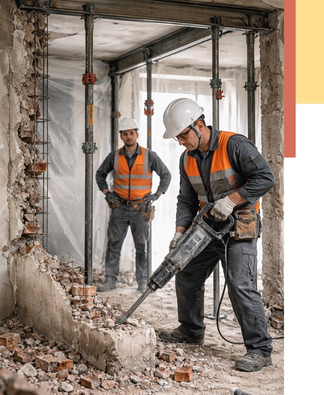 Снос несущих стен в Раменском от 10392 руб. — демонтаж несущей стены под ключ | ОТДЕЛОЧНИК-Рмн