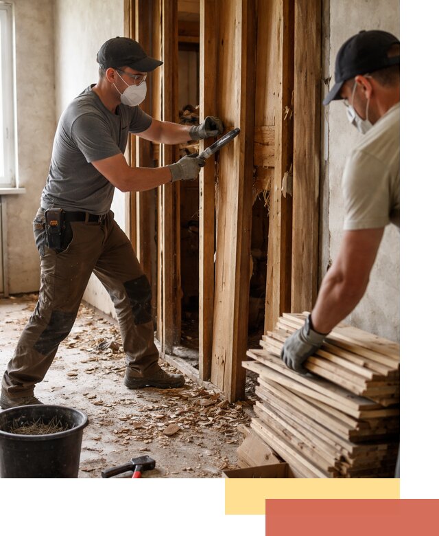 Демонтаж деревянных перегородок в Раменском быстро и аккуратно