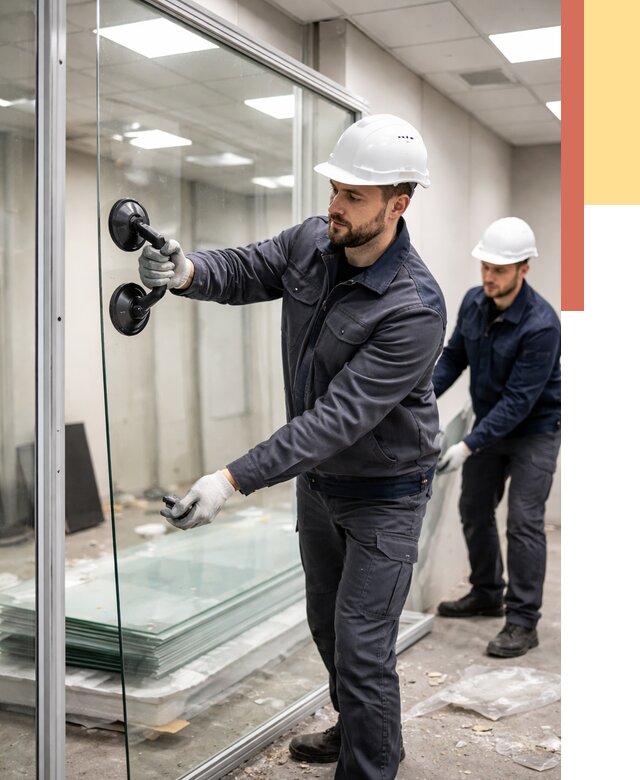 Демонтаж стеклянных перегородок в Раменском от 3244 руб. — быстро и недорого | ОТДЕЛОЧНИК-Рмн