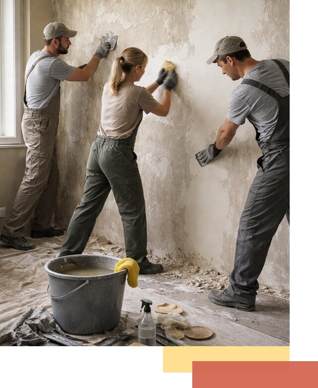 Очистка стен от клея и грунтовки в Раменском качественно и быстро