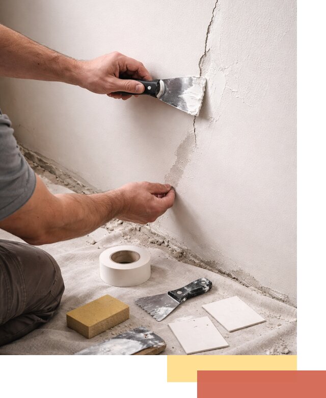 Заделка трещин и сколов в стенах и потолках в Раменском