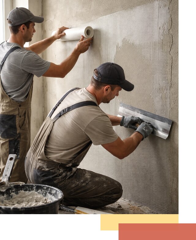 Армирование стен стеклосеткой в Раменском для прочной отделки