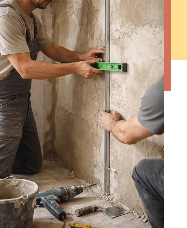 Установка штукатурных маяков в Раменском от 7097 руб. — быстро и недорого | ОТДЕЛОЧНИК-Рмн