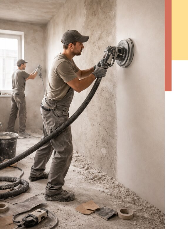 Шлифовка стен в Раменском от 1217 руб/м2 — быстро и недорого | ОТДЕЛОЧНИК-Рмн