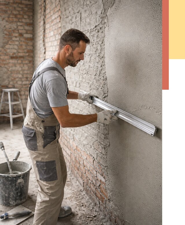 Штукатурка кирпичных стен в Раменском от 4563 руб/м2 — быстро и недорого | ОТДЕЛОЧНИК-Рмн