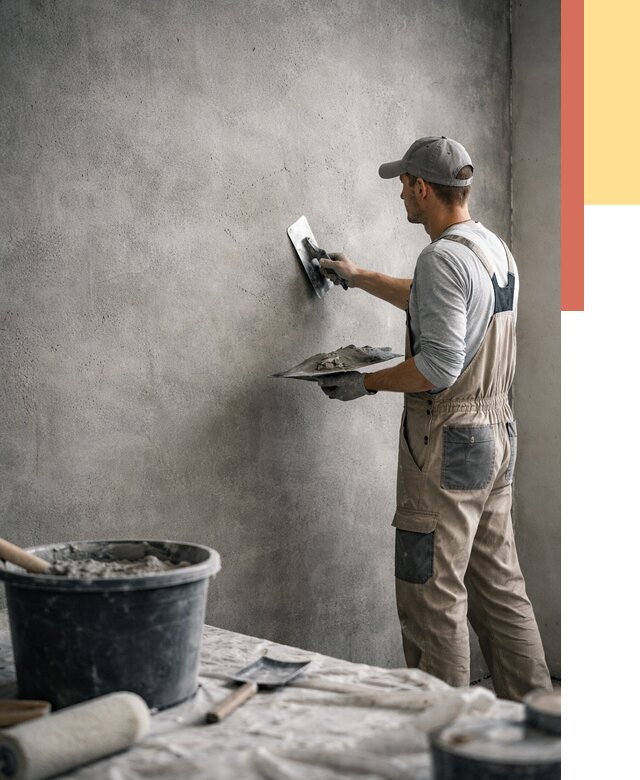 Декоративная штукатурка под бетон в Раменском от 2535 руб./м² — нанесение под ключ | ОТДЕЛОЧНИК-Рмн