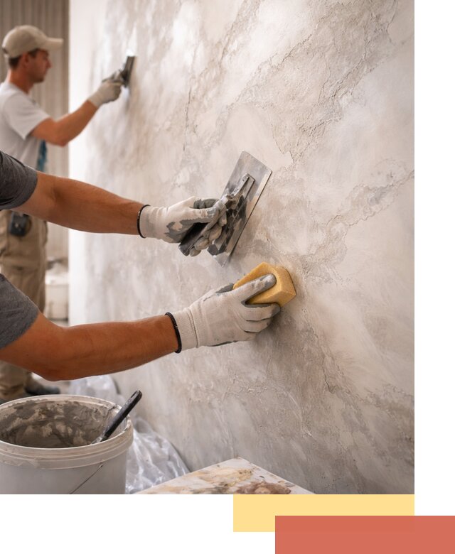 Декоративная штукатурка под мрамор в Раменском для стен и потолков