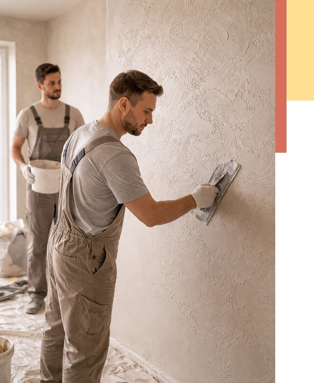 Фактурная штукатурка стен в Раменском от 4258 руб./м² — заказать под ключ | ОТДЕЛОЧНИК-Рмн