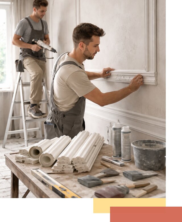 Монтаж лепнины на стены в Раменском профессионально и качественно