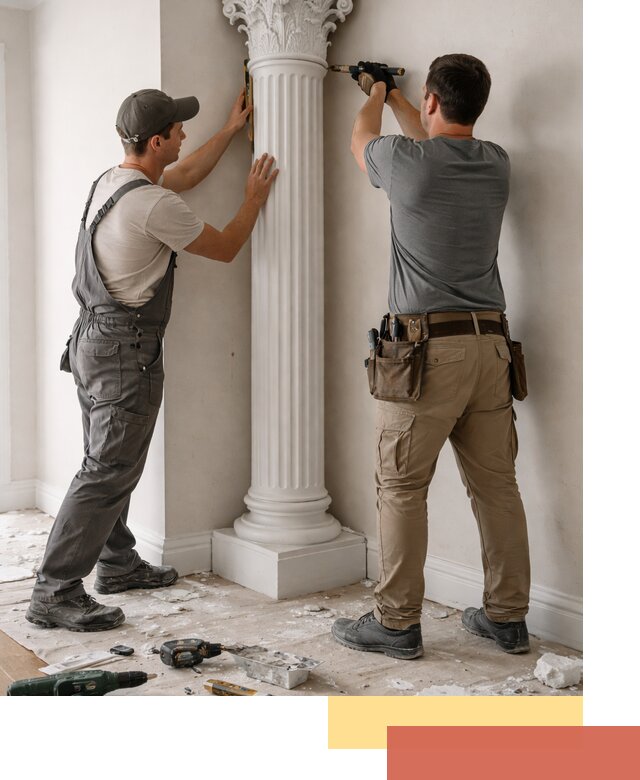 Установка декоративных колонн в Раменском под ключ