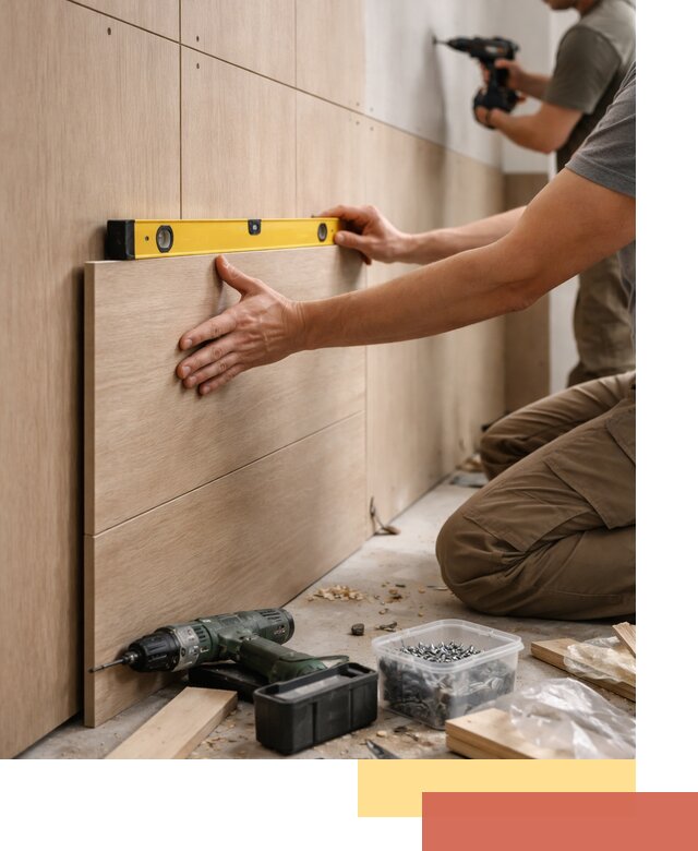 Профессиональный монтаж МДФ панелей на стены в Раменском