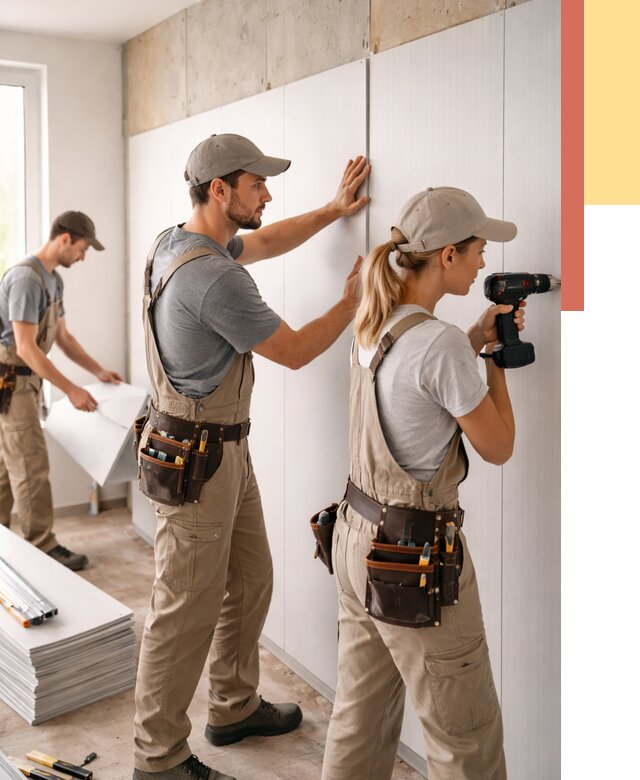 Монтаж ПВХ панелей на стены в Раменском от 456 руб/м2 — быстро и недорого | ОТДЕЛОЧНИК-Рмн