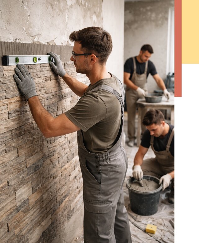 Монтаж искусственного камня в Раменском от 4563 руб. под ключ | ОТДЕЛОЧНИК-Рмн