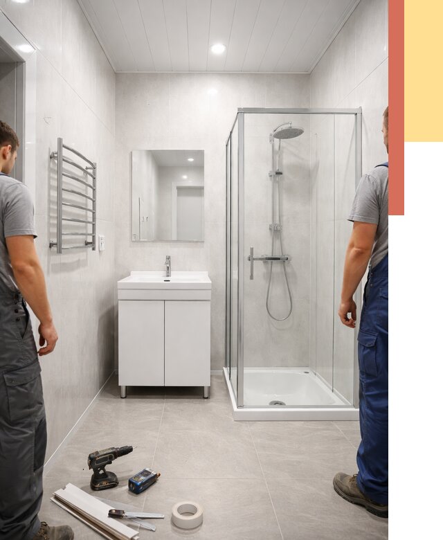 Отделка ванной комнаты панелями ПВХ в Раменском от 4563 руб. за м2 | ОТДЕЛОЧНИК-Рмн