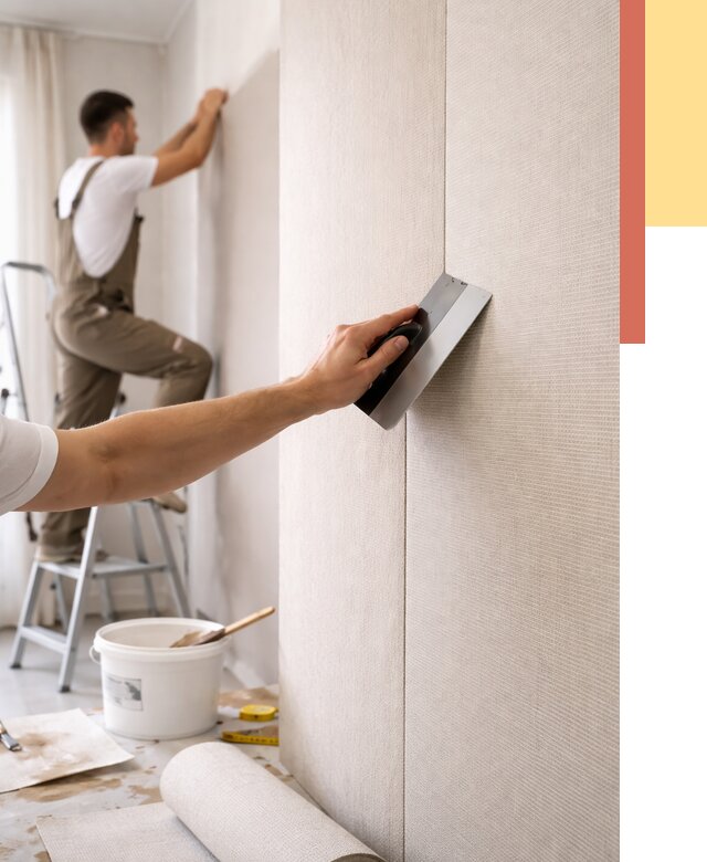 Поклейка текстильных обоев в Раменском от 4563 руб. под ключ | ОТДЕЛОЧНИК-Рмн