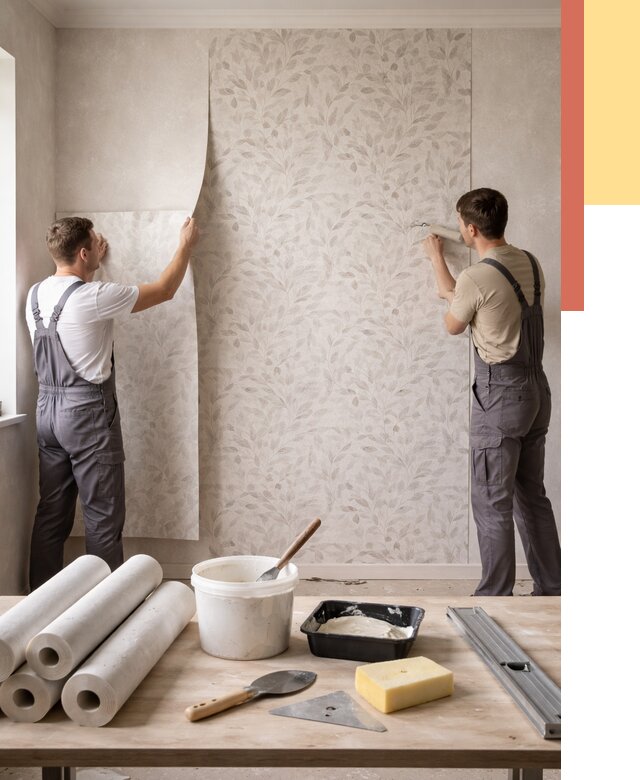 Поклейка обоев с подбором рисунка в Раменском от 3549 руб. | ОТДЕЛОЧНИК-Рмн - быстро и недорого