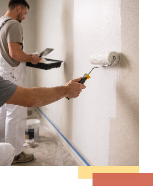 Покраска стен акриловой краской профессионально в Раменском