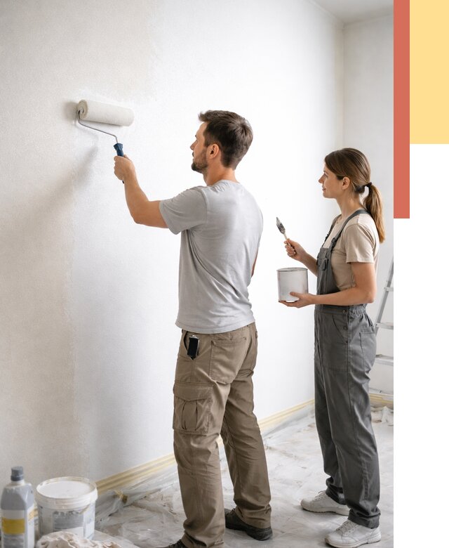 Окраска стен по стеклохолсту в Раменском от 4563 руб/м² под ключ | ОТДЕЛОЧНИК-Рмн