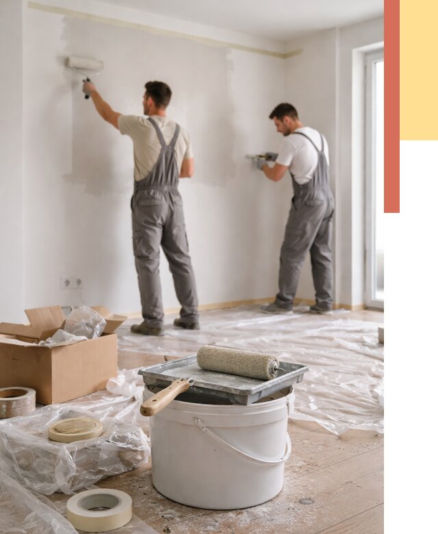 Покраска стен в квартире в Раменском от 2535 руб/м2 — быстро и недорого | ОТДЕЛОЧНИК-Рмн