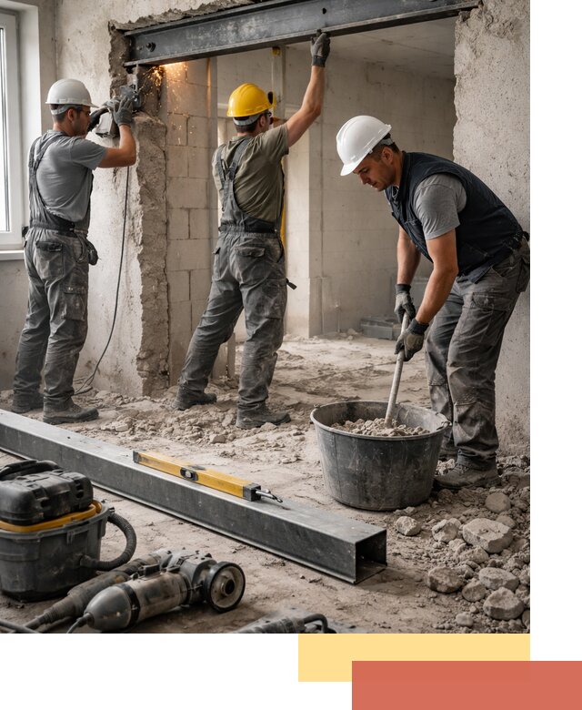 Создание проемов в стенах и несущих конструкциях в Раменском