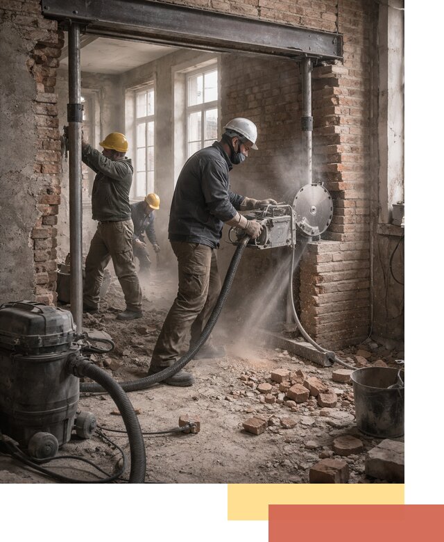 Прорезка проема в стене под дверной или оконный проем в Раменском