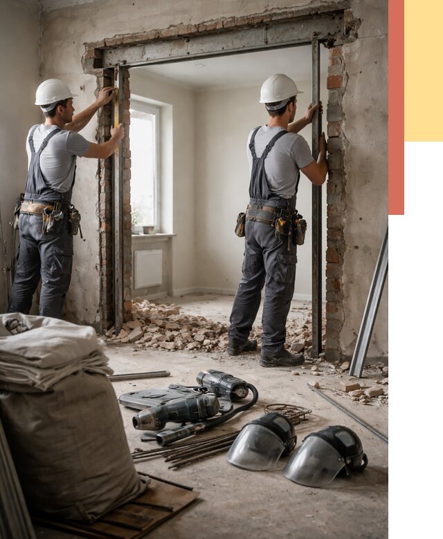 Расширение дверного проема в Раменском от 12674 руб. под ключ | ОТДЕЛОЧНИК-Рмн