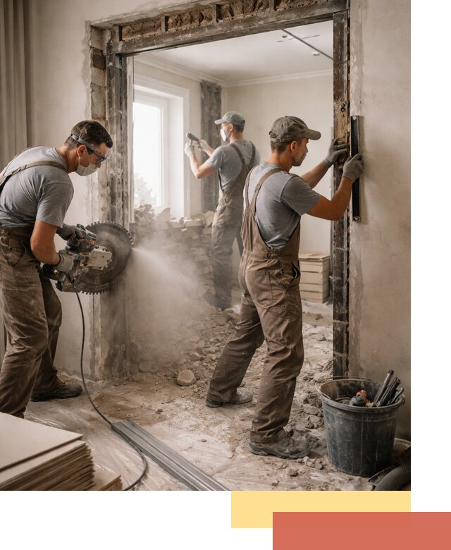 Расширение дверного проема под установку новой двери в Раменском