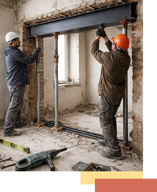 Усиление проема в стене в Раменском для расширения и безопасности