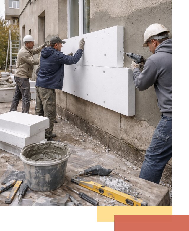 Утепление наружных стен пенопластом в Раменском