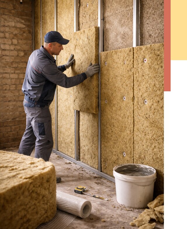 Утепление стен минватой в Раменском от 1369 руб./м2 — недорого и быстро | ОТДЕЛОЧНИК-Рмн