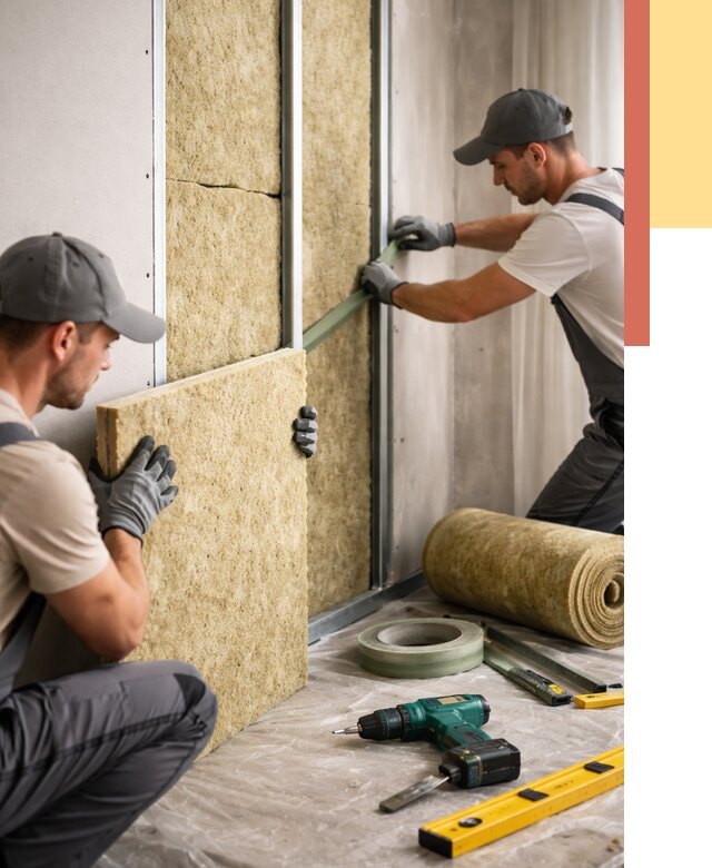 Шумоизоляция стен в Раменском под ключ от 1876 руб. | ОТДЕЛОЧНИК-Рмн