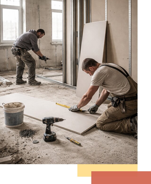 Кладка перегородок из ПГП под ключ в Раменском