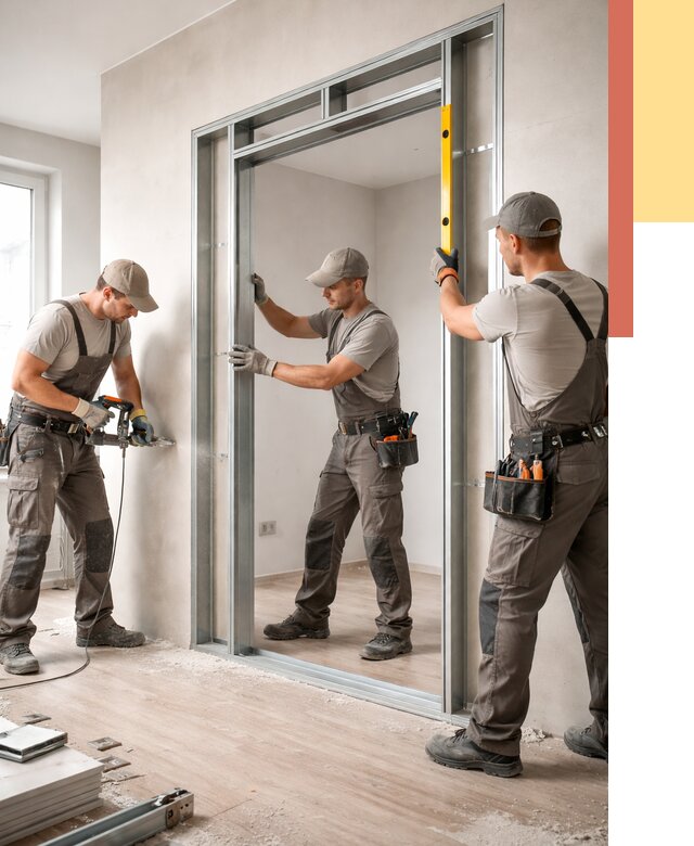 Устройство дверного проема в перегородке в Раменском от 4563 руб. под ключ | ОТДЕЛОЧНИК-Рмн