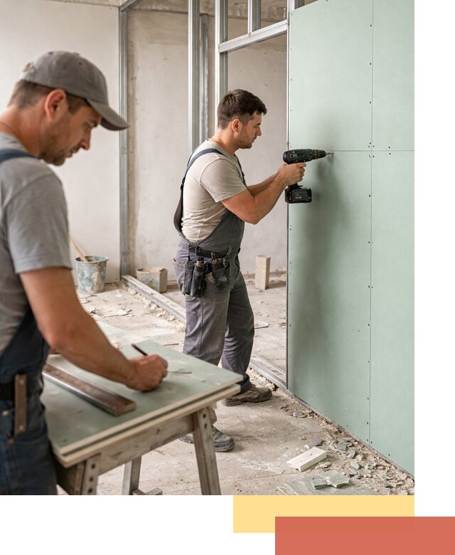 Перегородки из влагостойкого гипсокартона под ключ в Раменском