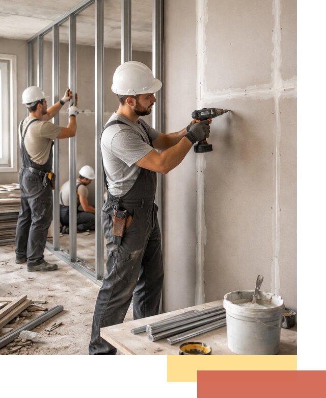 Перегородки из огнестойкого гипсокартона в Раменском под ключ