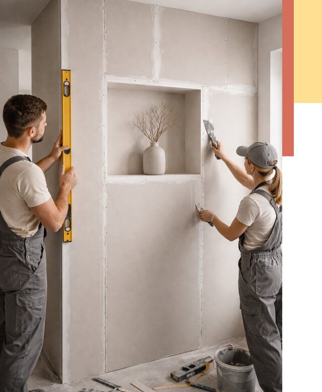 Перегородка из гипсокартона с нишей в Раменском от 3295 руб. под ключ | ОТДЕЛОЧНИК-Рмн