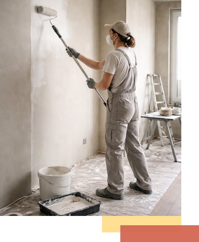 Покраска перегородок из гипсокартона в Раменском качественно и недорого