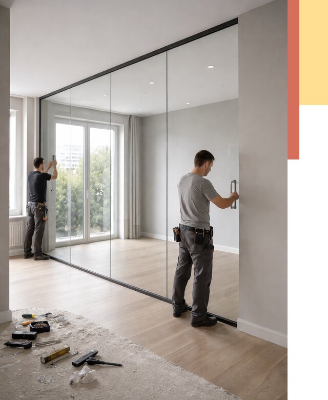 Изготовление стеклянных перегородок в Раменском от 12522 руб. под ключ | ОТДЕЛОЧНИК-Рмн