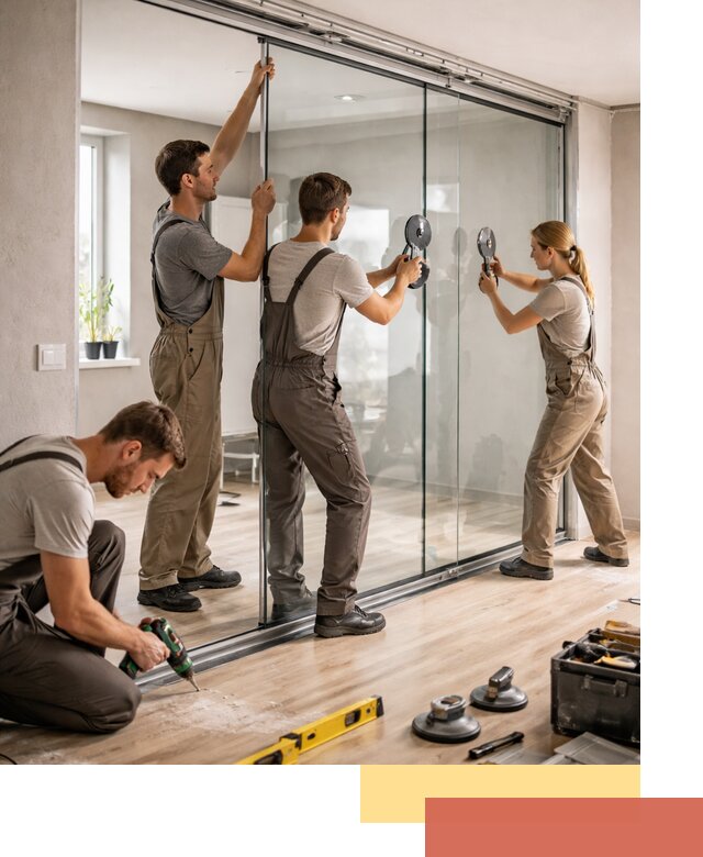 Изготовление стеклянных перегородок на заказ в Раменском