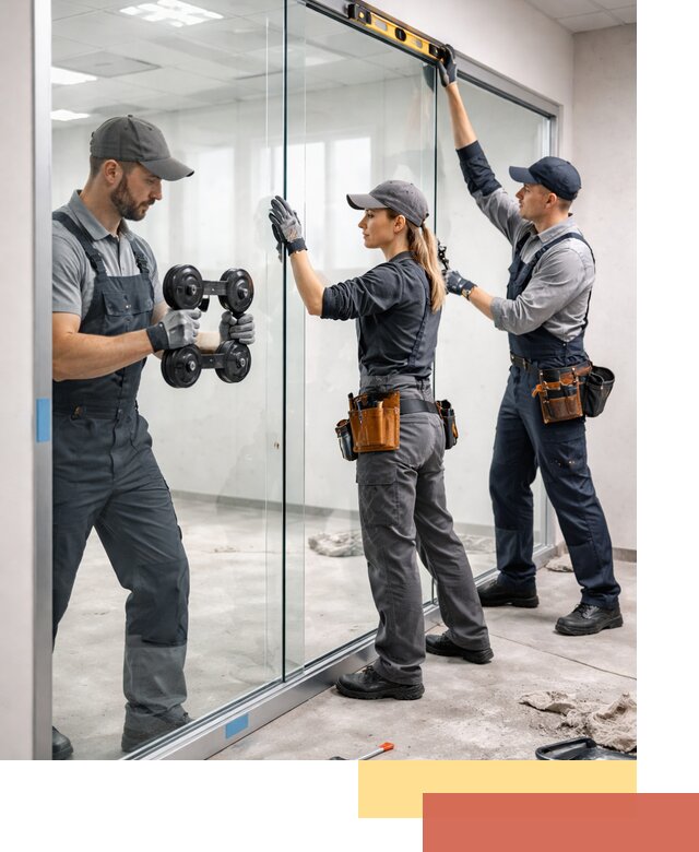 Профессиональный монтаж стеклянных перегородок в Раменском