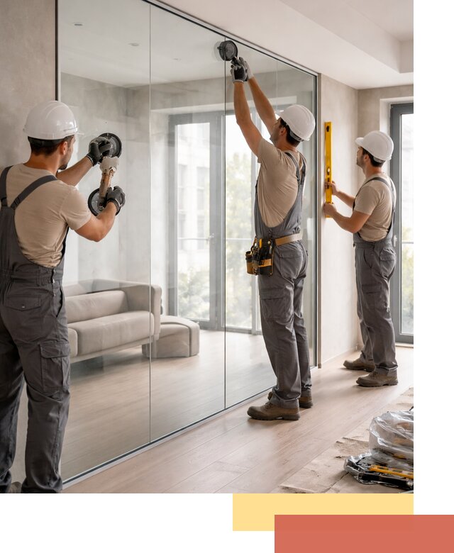 Перегородки из закаленного стекла в Раменском для офисов и квартир