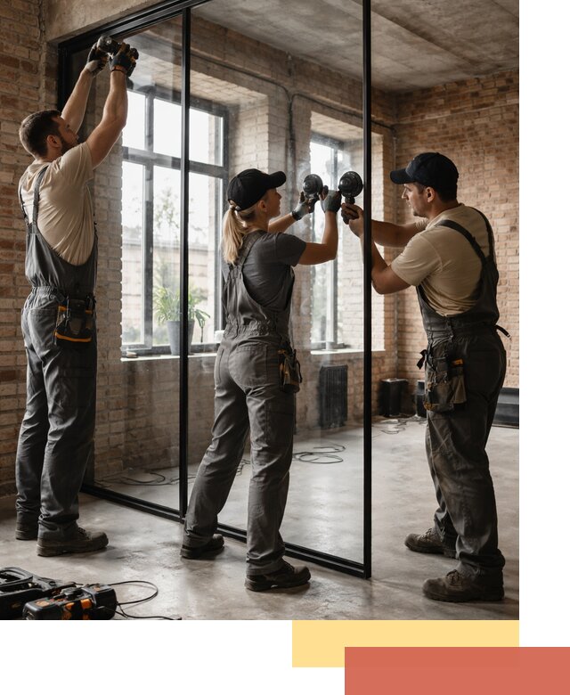 Стеклянные перегородки лофт — изготовление и монтаж в Раменском