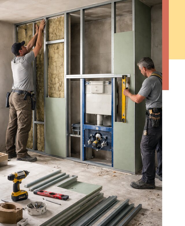 Установка сантехнических перегородок в Раменском от 8618 руб. | ОТДЕЛОЧНИК-Рмн