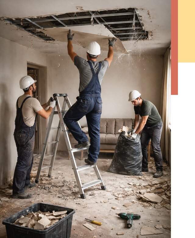 Демонтаж гипсокартонного потолка в Раменском от 426 руб. за м2 — ОТДЕЛОЧНИК-Рмн