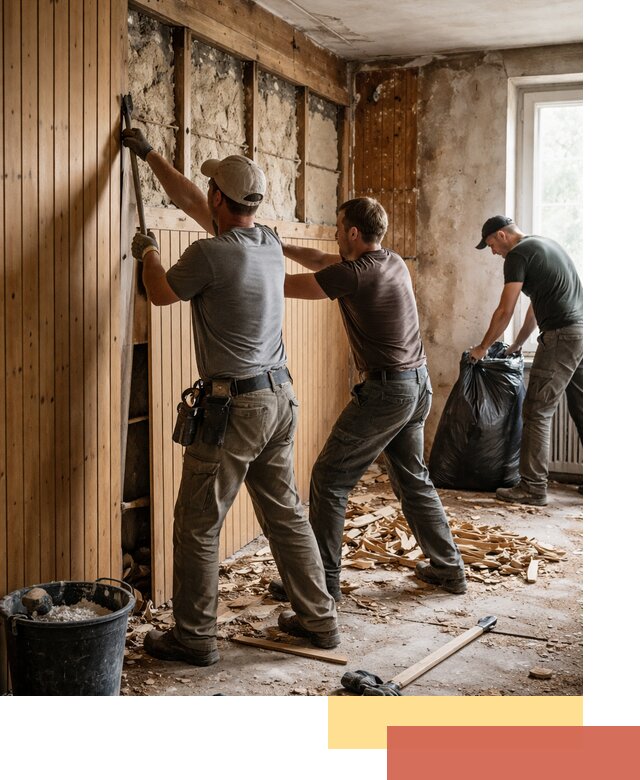 Демонтаж вагонки и вывоз материалов в Раменском