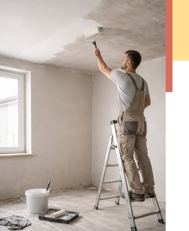 Грунтовка потолка в Раменском от 2535 руб. — быстро и недорого | ОТДЕЛОЧНИК-Рмн